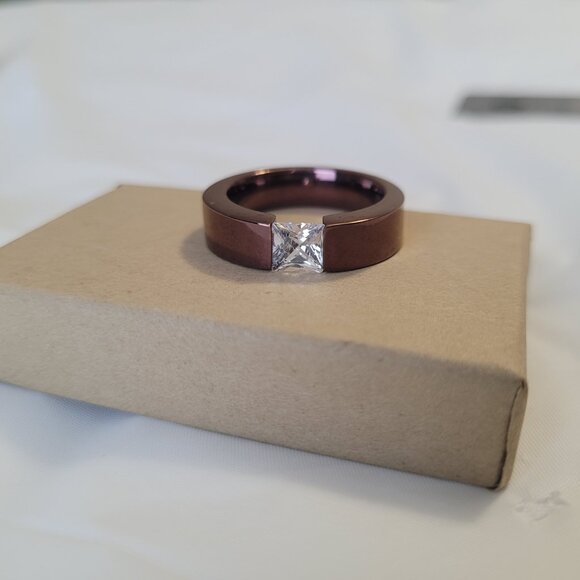 Inox 316L Stainless Men's Band Size 10 1/4 Copper Colored - Picture 1 of 10